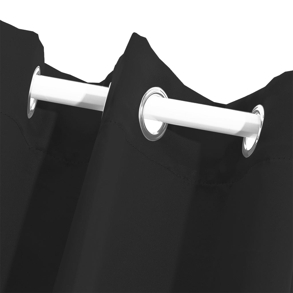 2x Blockout Curtains Panels 3 Layers Black-1954802972357693445