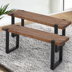 Levede 2x Dining Bench Chairs Wooden 140cm-1954802981601939463