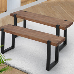 Levede 2x Dining Bench Chairs Wooden 140cm-1954802981601939462