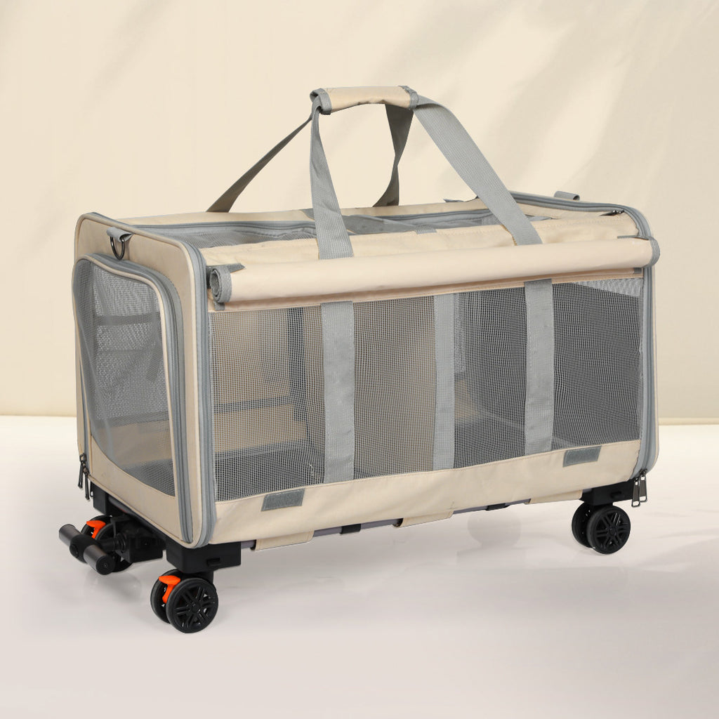 Pawz Pet Carrier 4 Wheel Portable Rolling Foldable-1954802466600128518