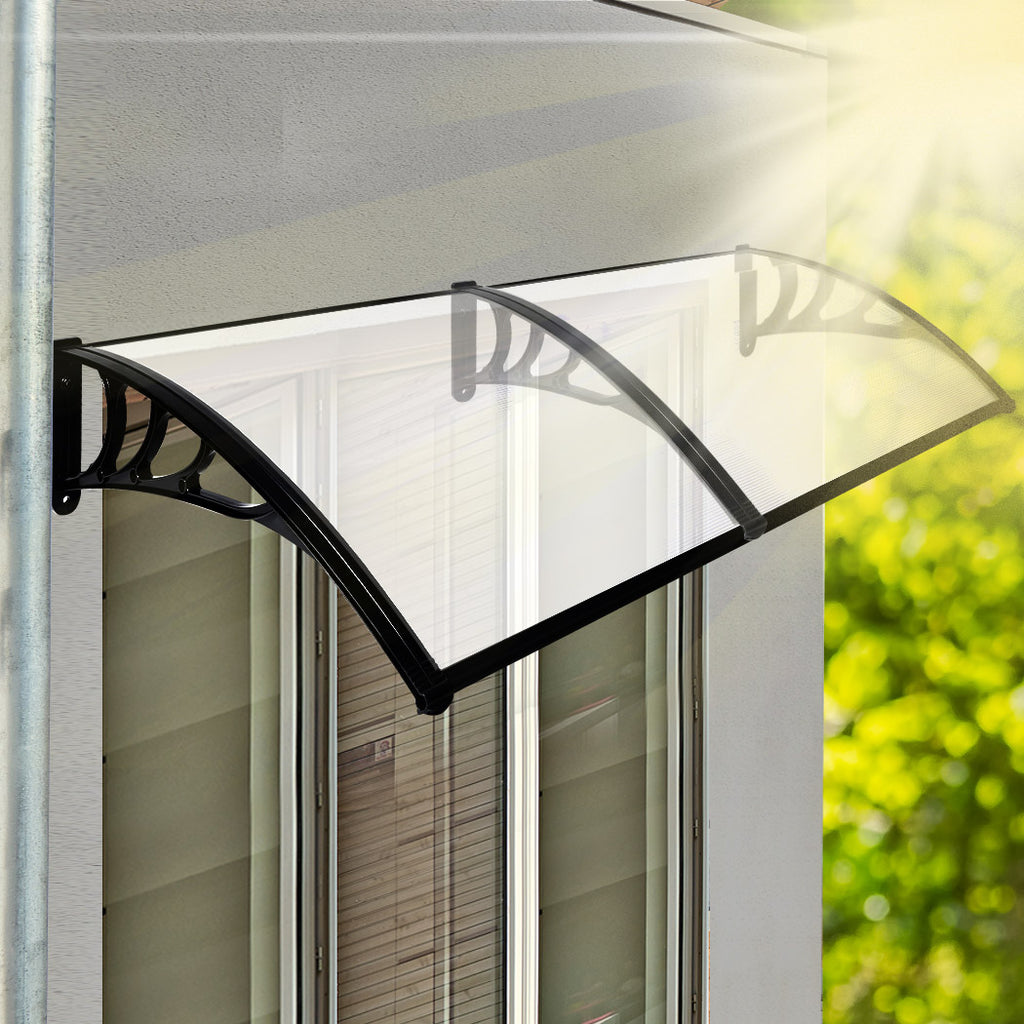 Mountview Window Door Awning Outdoor 1M X 2.4M Transparent 1x2.4M-1954802872516481030