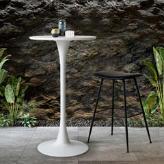 Levede 2x Round Bar Table Pub Tables White-1954802994746888198