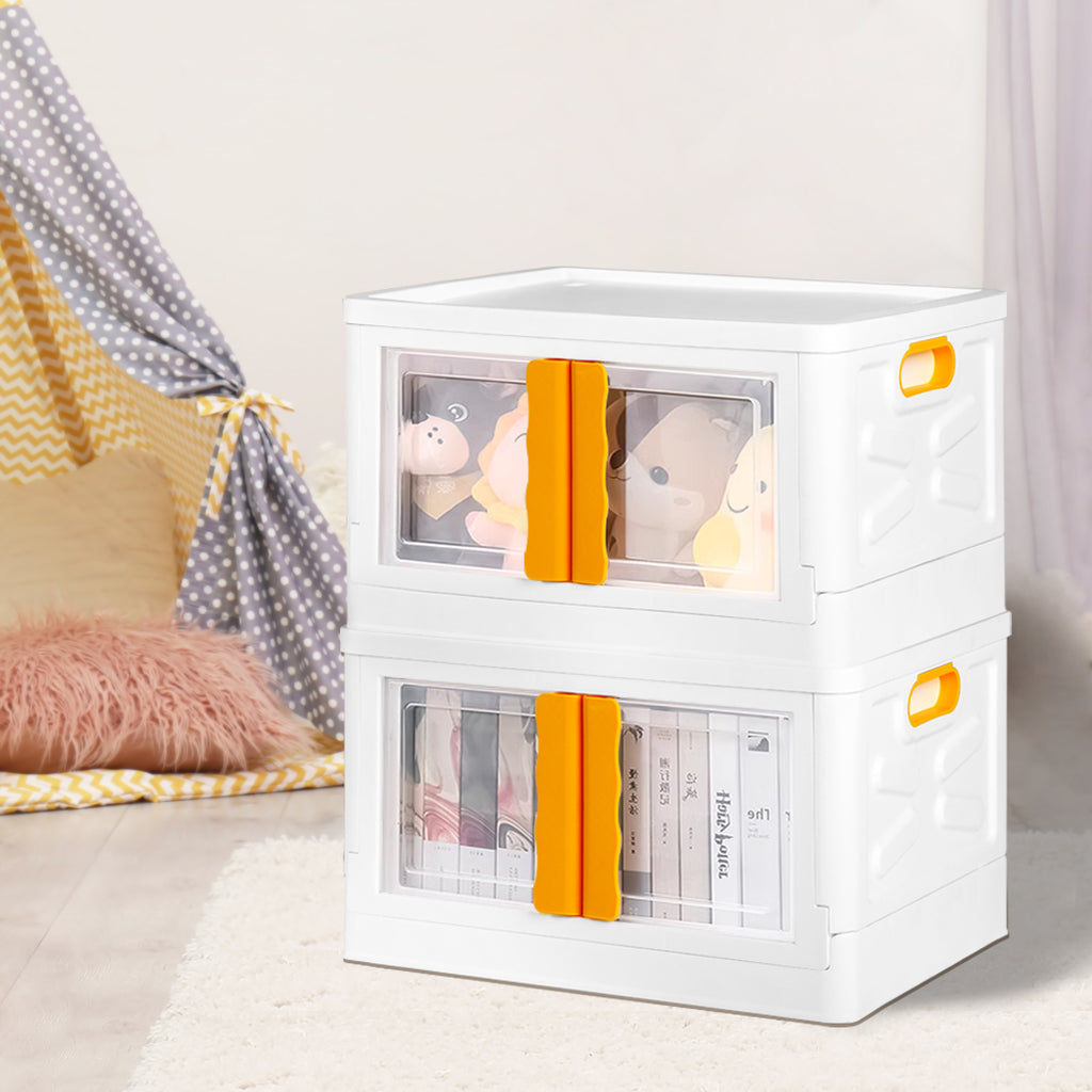 45L Storage Container Stackable Toy Yellow-1954802601224704006