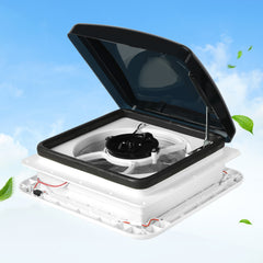 Manan Caravan Roof  Vent Hatch RV Shower Air Exhaust 12V Fan LED Light Trailer-1954802967265808390