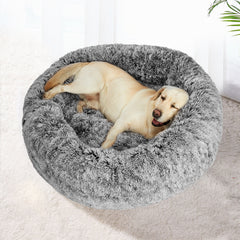 PaWz Pet Bed Cat Dog Donut Nest Calming XL Charcoal X-Large-1954802520169779206