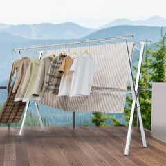 Levede Adjustable Clothes Drying Airer Foldable-1954802409775697926