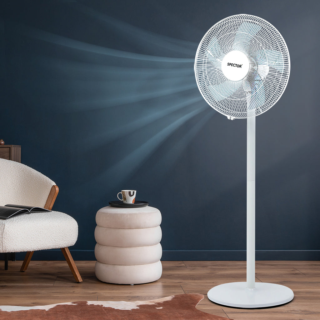 Spector Pedestal Floor Fan Portable White-1954802707302846470