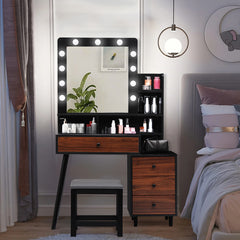 Levede Dressing Table Stool Set-1954802442864562182