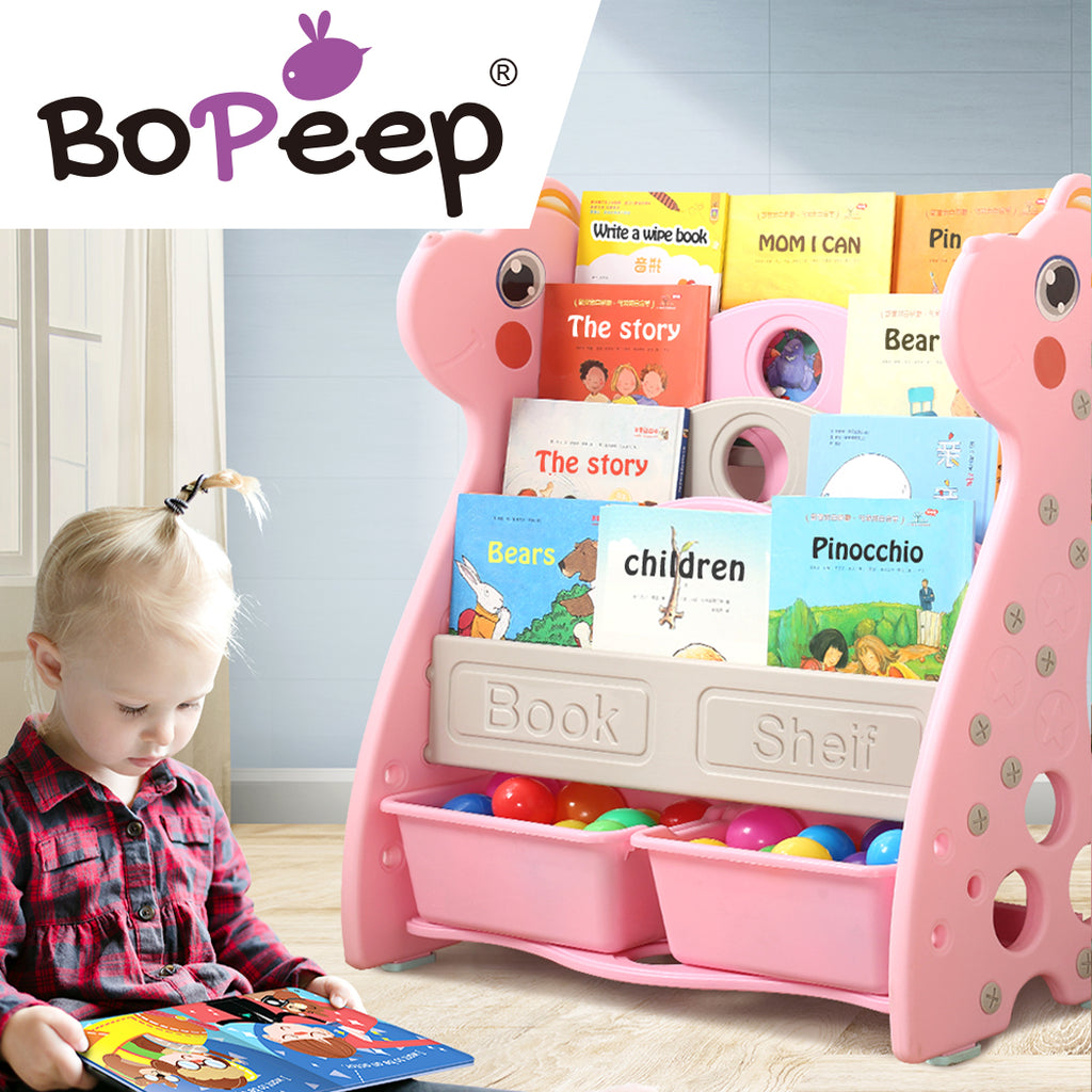 BoPeep Kids Bookshelf Bookcase Magazine Pink-1954802946273316870