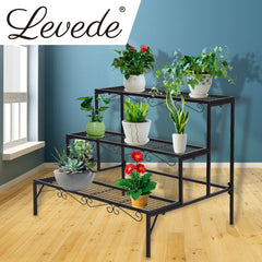 Levede Plant Stand 3 Tier Rectangle-1954802658384678918