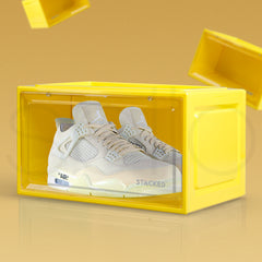 Stacked Sneaker Display Case Clear Shoe Yellow-1954802602273280006