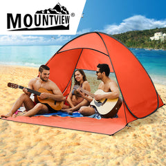 Mountview Pop Up Beach Tent Caming Portable Orange-1954802642060447750