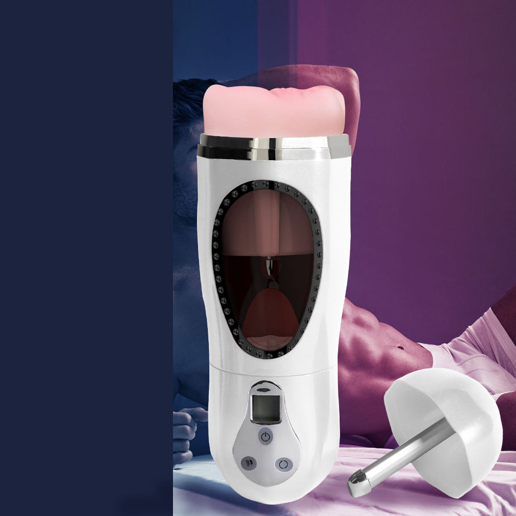 Urway Vibrator Male Masturbation Cup White-1954802623743922182