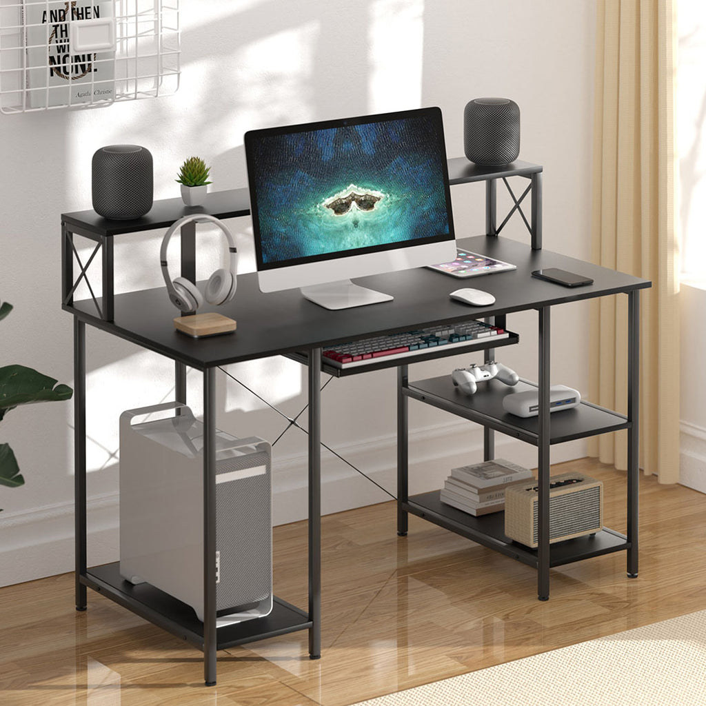 Levede Office Gaming Computer Desk Black-1954802382579830790