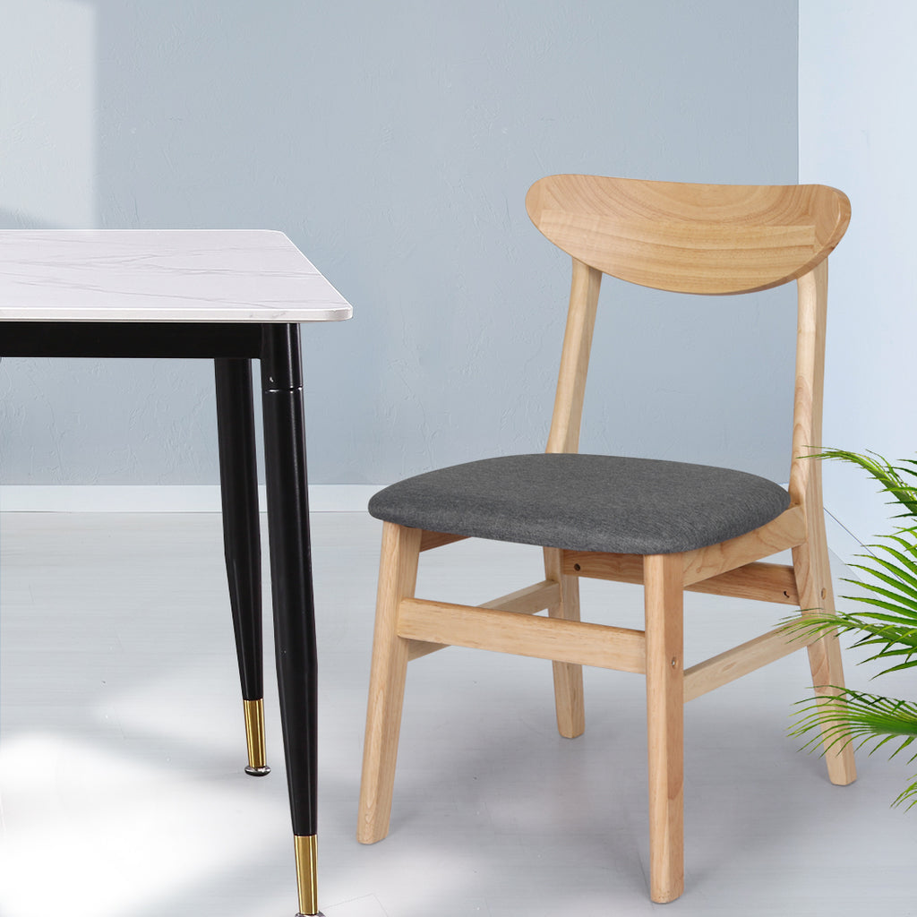 Levede 2xDining Chairs Kitchen Chair Nature Clear 2Pack-1954802985414561798