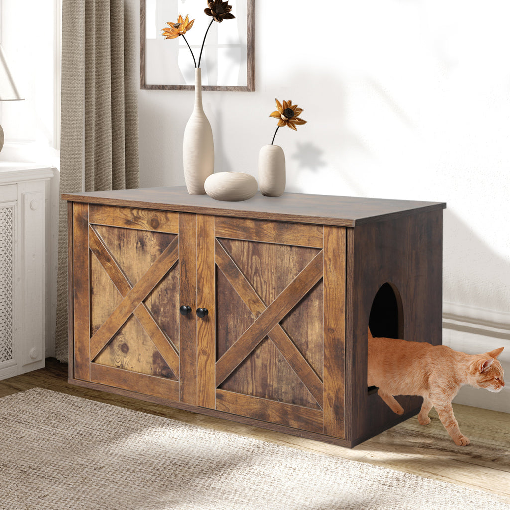 PaWz Enclosed Cat Litter Cabinet Box-1954802549278248966