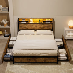 Levede bed frame queen-1954802406185373702