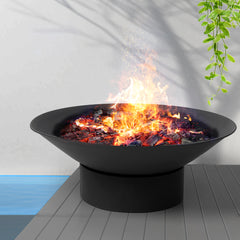 Moyasu 2IN1 Fire Pit Bowl Fireplace Black-1954802506823503878