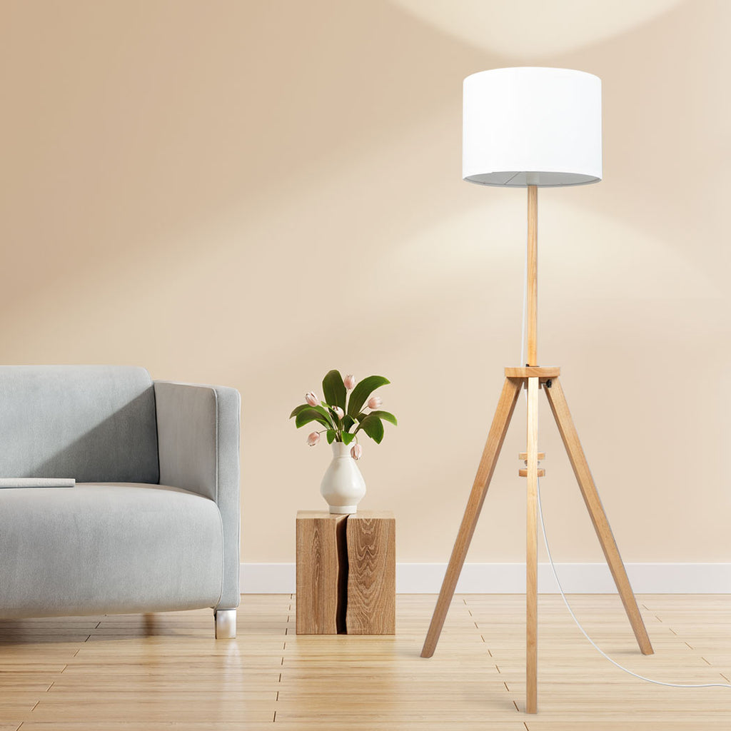 EMITTO Tripod Floor Lamp Wooden Modern Natural-1963748915610259462