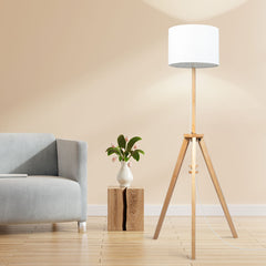 EMITTO Tripod Floor Lamp Wooden Modern Natural-1963748915610259462