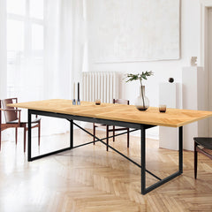Levede Dining Table Extendable Rectangle Kitchen-1954802378700099591