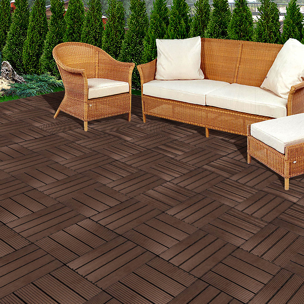 Marlow x10 Floor Tiles Plastic Decking Coffee-1954802596321562630