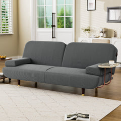 LEVEDE  CONVERTIBLE SOFABED WITH USB CHARGE AND SIDE TABLE-1954802387638161415