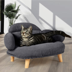 Pawz Elevated Pet Dog Cat Sofa Bed Couch L Size Grey-1954802452956057606