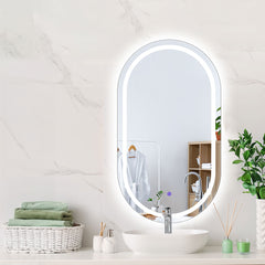 EMITTO LED Wall Mirror Oval Anti-fog 50x75cm-1954803005316534278