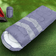 Mountview Single Sleeping Bag Bags Outdoor Grey-1954802651598295046