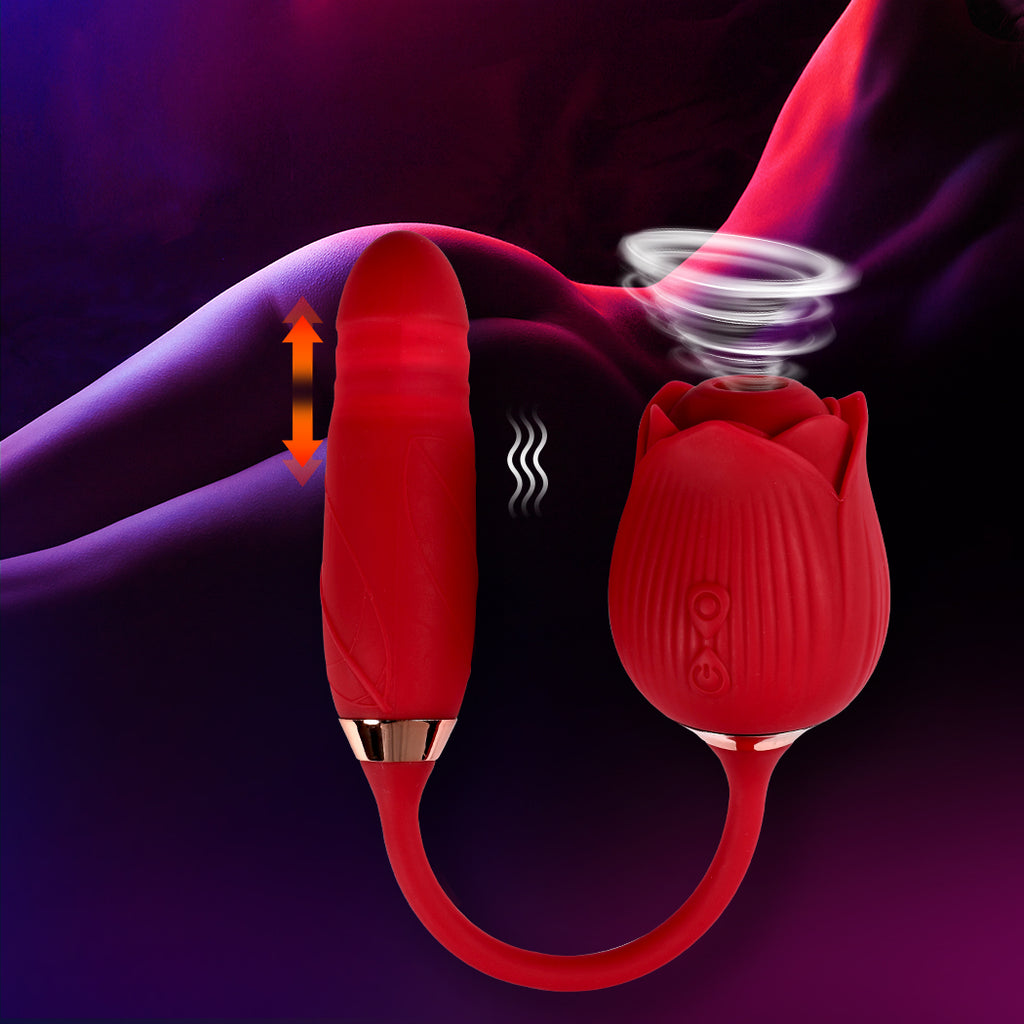 Urway Rose Vibrator Sucking Thrusting Red-1954802635555082246