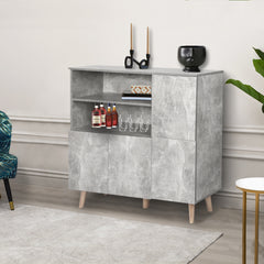 Levede Buffet Sideboard Storage Cabinet Grey-1954802985011908614