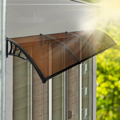 Mountview Window Door Awning Outdoor 1M X 4M Brown 1x4M-1954802873296621574