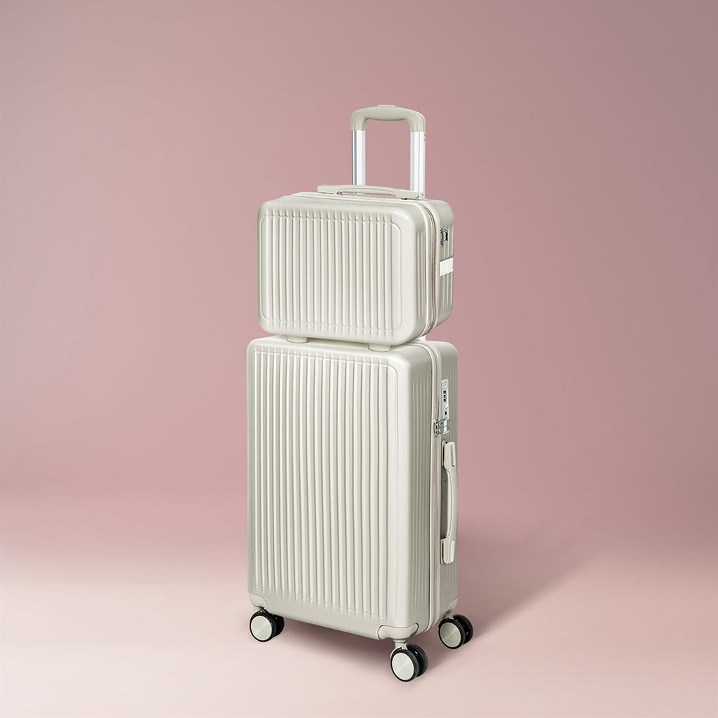 Slimbridge Luggage Suitcase Trolley White 2pc 14