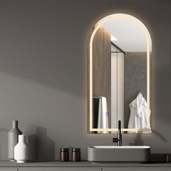 EMITTO LED Wall Mirror Arch Anti-fog 50*90cm 50x90-1954803007963140102