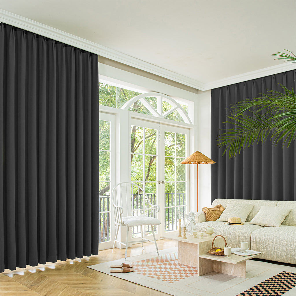 Marlow 2XBlockout Curtains Chenille 180x250 Grey CD1016-180x250-DG-1954802976317116422