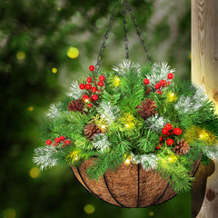 Santaco Christmas Hanging Basket Ornaments 30CM-1954802332596310022