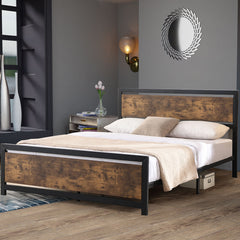 Levede Metal Bed Frame Mattress Base Queen-1954802932310478855