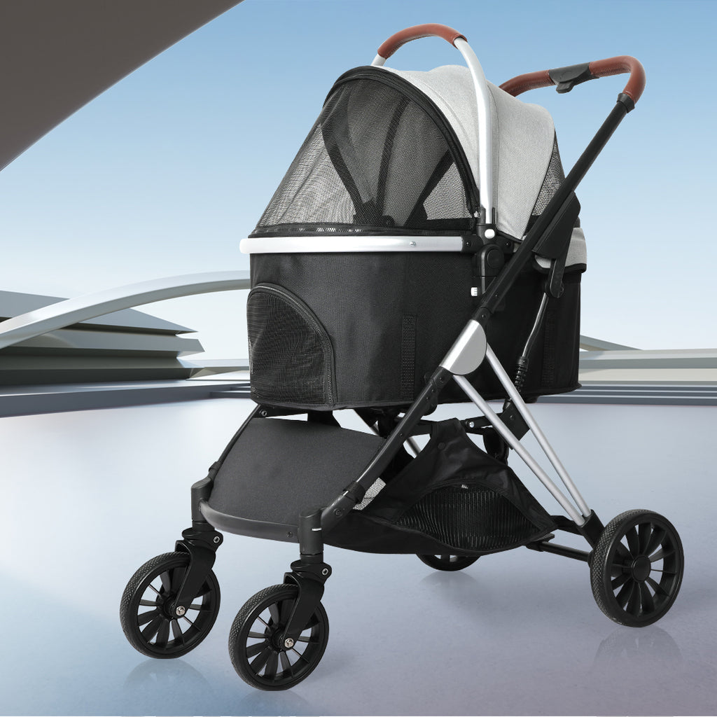 PaWz 4 Wheels Pet Stroller Dog Cat Pram-1954802607813955590