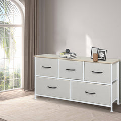 Levede Storage Cabinet Tower Chest Beige-1954802982222696455