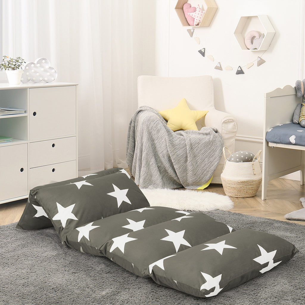 Dreamz Foldable Mattress Kids Pillow Dark grey Large-1954802508975181830