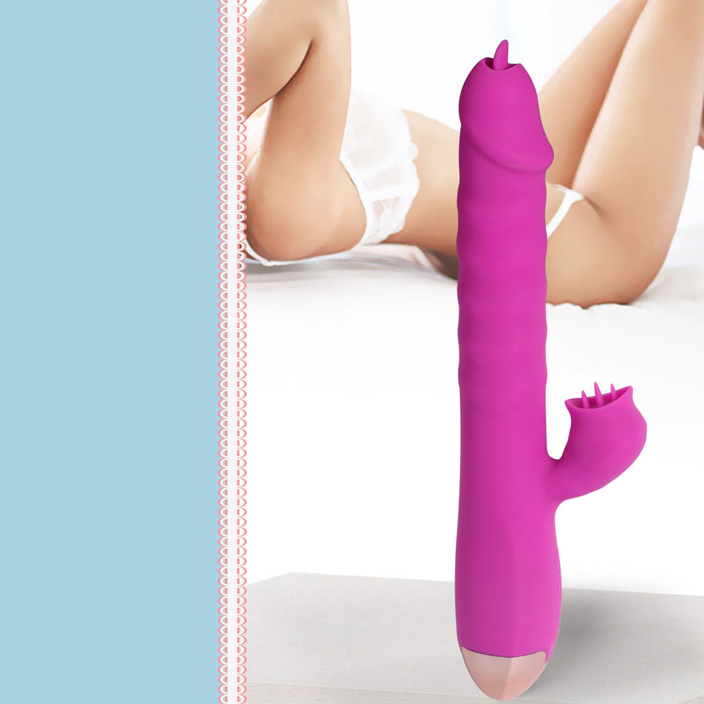 Urway Rabbit Vibrator Licking Tongue Purple-1954802625568444422