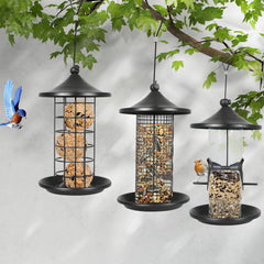 PaWz 3x Bird Feeder Hanging Wild Seed-1954802395577978886