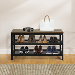 Levede 3-Tier Shoe Rack Bench Storage Cabinet 73cm-1954802690282360838