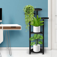 Levede Plant Stand Outdoor Indoor Flower Black Medium-1954802663359123463