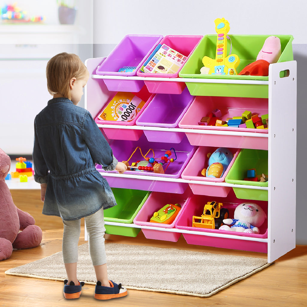 Levede 12Bins Kids Toy Box Bookshelf-1954802614113800199