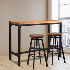 Levede 3pcs Bar Table Barstools Industrial-1954802950241128455