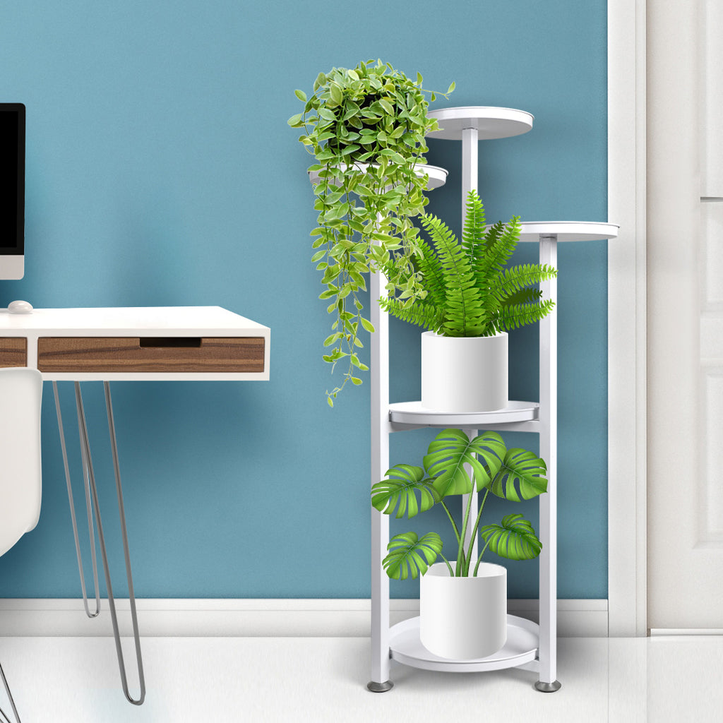Levede Plant Stand Outdoor Indoor Flower White Medium-1954802663715639303