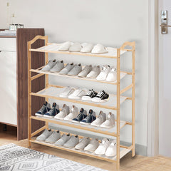 Levede Shoe Rack Bamboo Storage Wooden-1954802689313476614