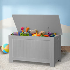 Levede Kids Toy Box Storage Chest Cabinet Grey-1954802614487093249